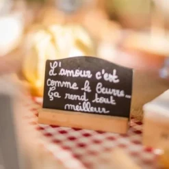 4 Ardoises Sur Socle En Bois