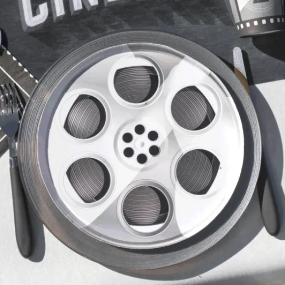 10 Assiettes Anniversaire En Carton F Tes Cin Ma 22.5 Cm