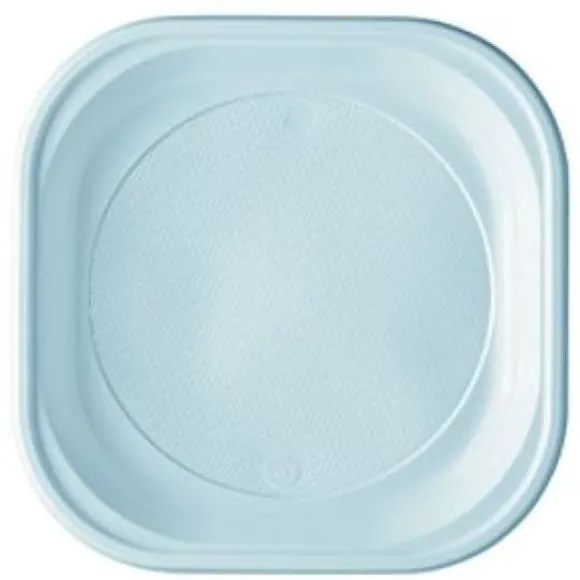 20 Assiettes Carr S Blanches R Utilisables 20X20Cm
