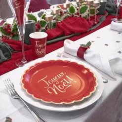 8 Assiettes Carton Rouge Joyeux No L