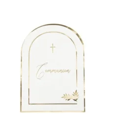 8 Assiettes En Carton Communion Puret Blanc