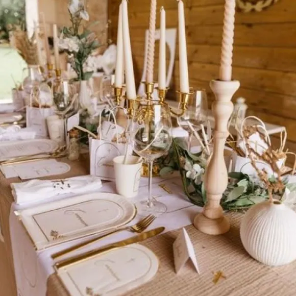 8 Assiettes En Carton Communion Puret Blanc