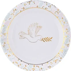 10 Assiettes En Carton Communion