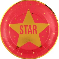 10 Assiettes En Carton F Tes Du Cin Ma Hollywood 23 Cm