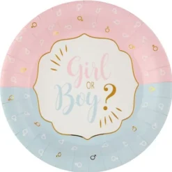10 Assiettes En Carton Girl Or Boy