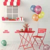 8 Ballons Chrome Joyeux Anniversaire