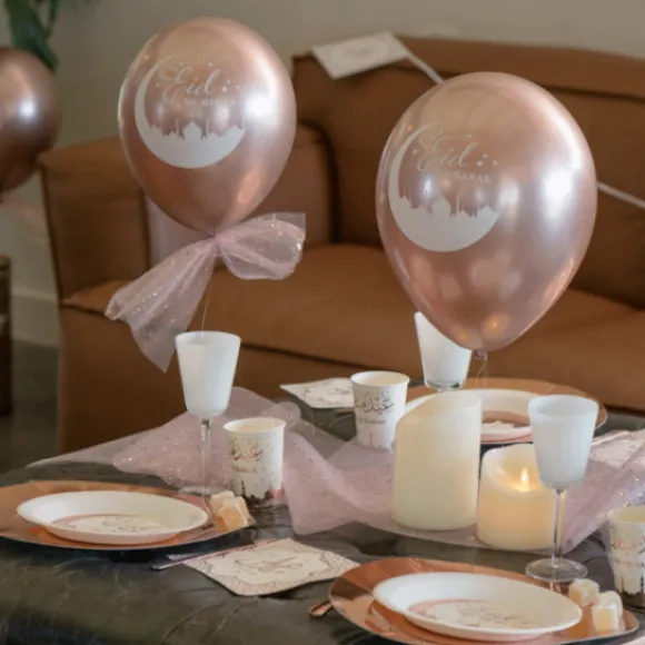 6 Ballons Gonflables 30Cm Oriental Rose Gold