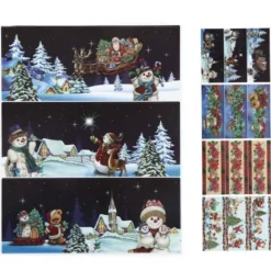 3 Bandes Vitro Statique De Noel Paillet Es