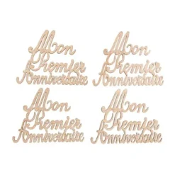 4 Centres De Table Bois Mon Premiere Anniversaire