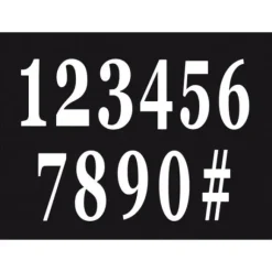 12 Chiffres Adh Sifs Blanc En Carton