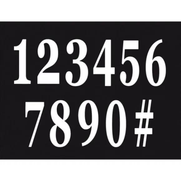 12 Chiffres Adh Sifs Blanc En Carton