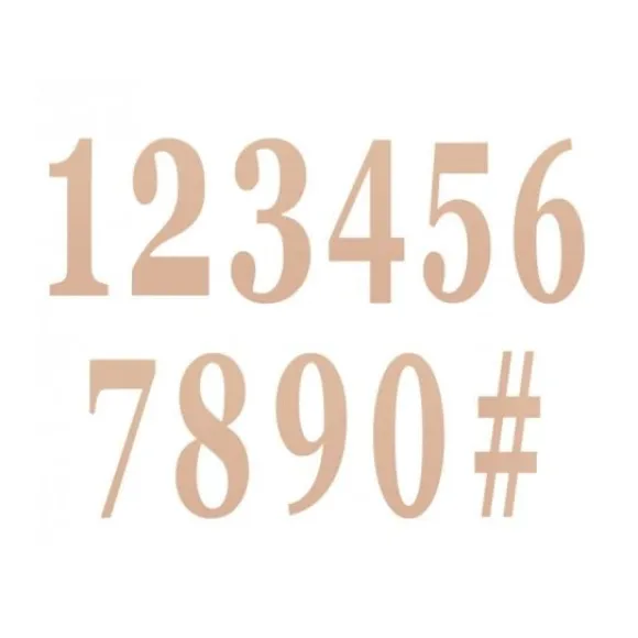 12 Chiffres Adh Sifs Rose Gold En Carton