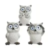 3 Chouettes Lumineuse Acrylique Solaire