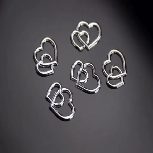 25 Coeurs Argent S Entrela S Pour Boites Drag Es