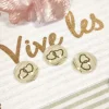 10 Confettis De Table En Verre Romantique