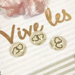 10 Confettis De Table En Verre Romantique