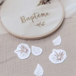 100 Confettis De Table Pampa Fleur De Coton