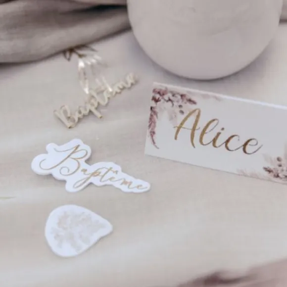 100 Confettis De Table Pampa Fleur De Coton