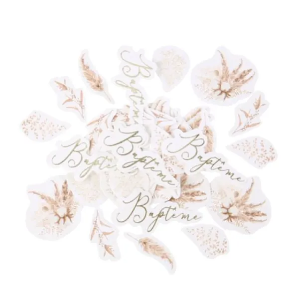 100 Confettis De Table Pampa Fleur De Coton