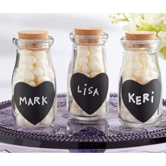 24 Etiquettes Ardoises Adh Sives Coeur