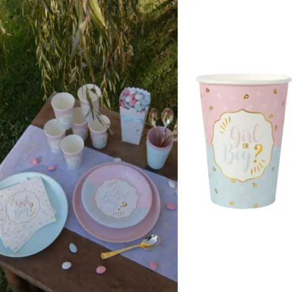 10 Gobelets En Carton Girl Or Boy