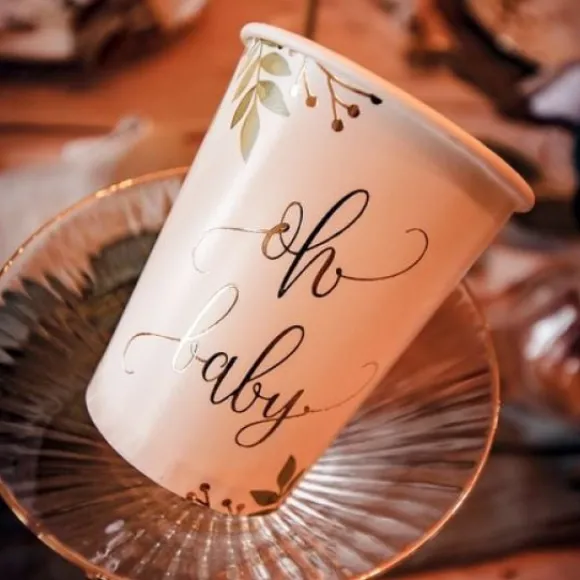 8 Gobelets En Carton Oh Baby