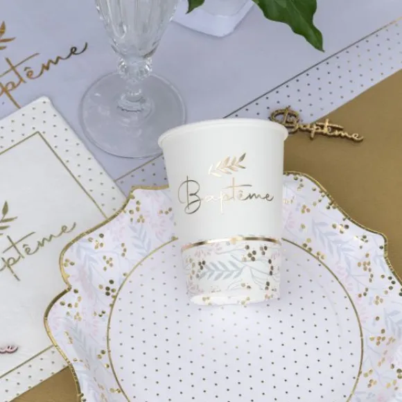10 Gobelets En Carton Sur Le Theme Bapt Me Luxe