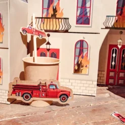 8 Gobelets En Carton Theme Pompier