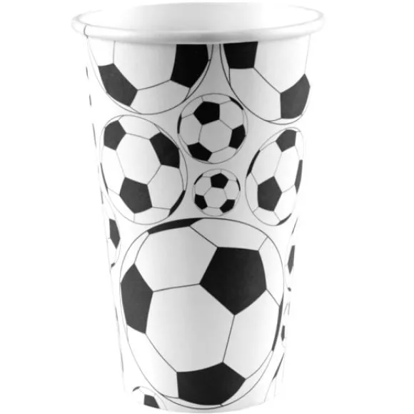 10 Gobelets En Carton Verre Bi Re Football 10 X 14 Cm - 50 Cl