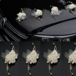 4 Grandes Fleurs G Antes Ivoire Pour Voiture