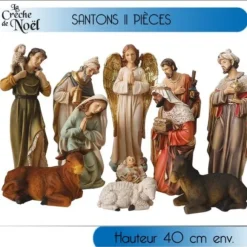 11 Grands Santons De Noel 40Cm