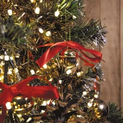 6 Grelots De Noel Avec Ruban Or