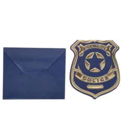 8 Invitations Badge Police