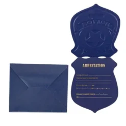 8 Invitations Badge Police