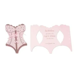 8 Invitations Bustier Evjf Rose Gold