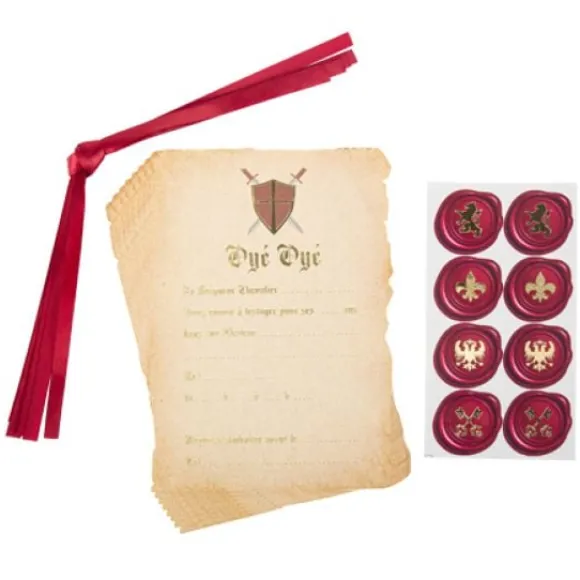 8 Invitations Theme Chevalier