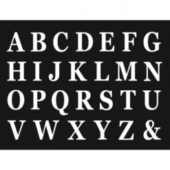 48 Lettres Adh Sives Blanches En Carton