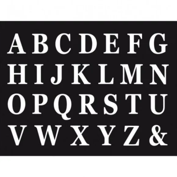 48 Lettres Adh Sives Blanches En Carton