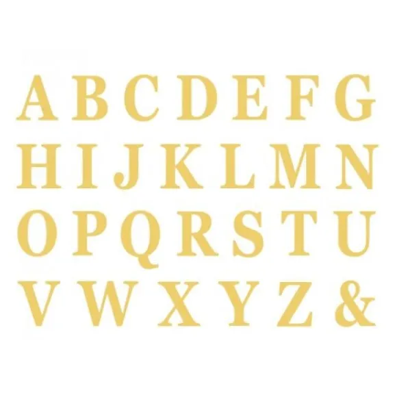 48 Lettres Adh Sives Or En Carton