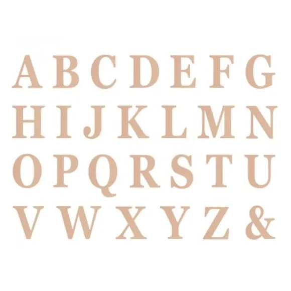 48 Lettres Adh Sives Rose Gold En Carton