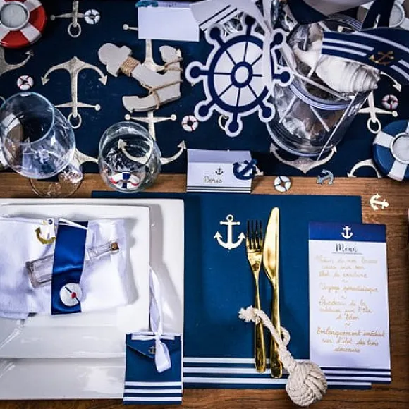 10 Menus Theme Marin Ancre Mariniere