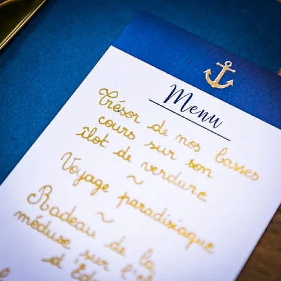 10 Menus Theme Marin Ancre Mariniere