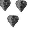 3 Petits Coeurs Alv Ol S Gris 8Cm