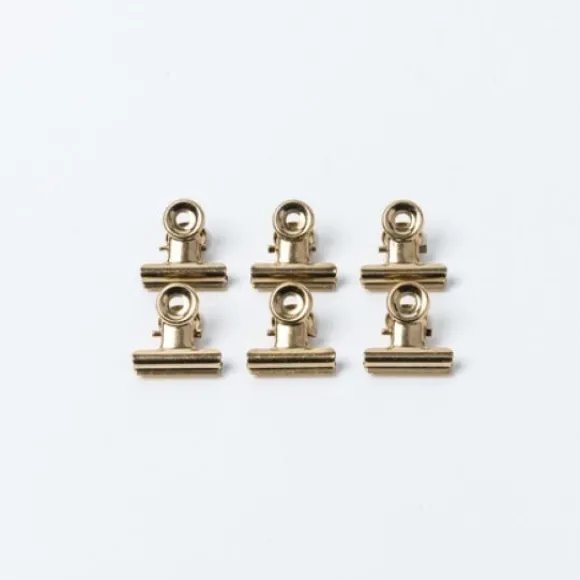 6 Pinces Clip M Tal Or 2Cm
