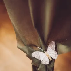 6 Pinces Papillons Chocolat Et Rose