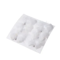 6 Pinces Papillons Plumettes Blanches