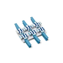 6 Pinces Poisson En R Sine Blanc Et Bleu