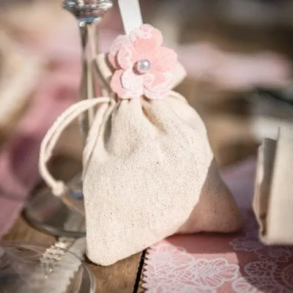 5 Pochons En Lin Pas Cher