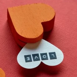 3 Portes Carte Coeur En Bois Naturel