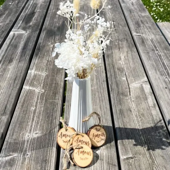 4 Rondins De Bois Marque Place Amour